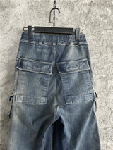 Rick Owens DRKSHDW Cargo Calça Jeans (Alta Qualidade)