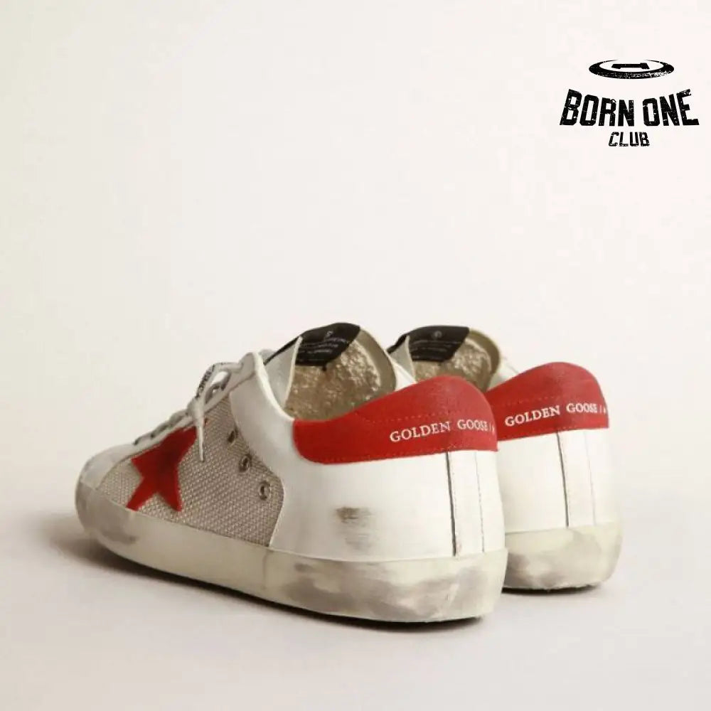 Golden Goose LTD Super-Star White Red Star
