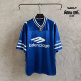 Camiseta Balenciaga Jersey V-neck Oversized Azul