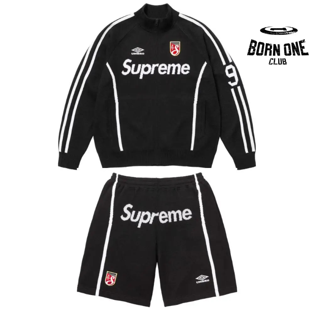 Conjunto Supreme x Umbro Zíper Black