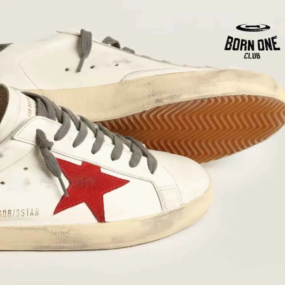 Golden Goose Super-Star White Red