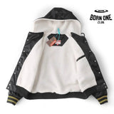 Jaqueta Supreme x Mitchell & Ness Varsity Satin Black