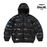 Jaqueta Supreme x Fox Racing Shiny Down Puffer Black