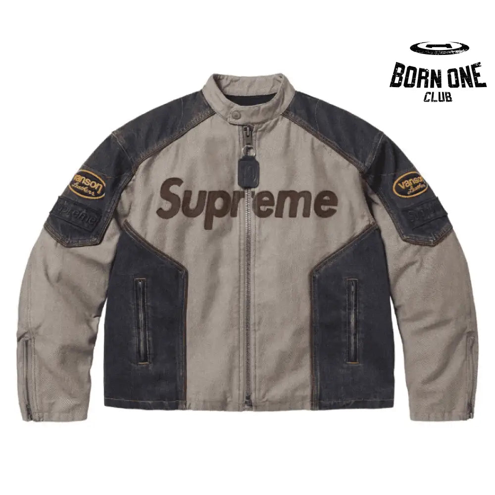 Jaqueta Supreme x Vanson Leathers Cordura Denim