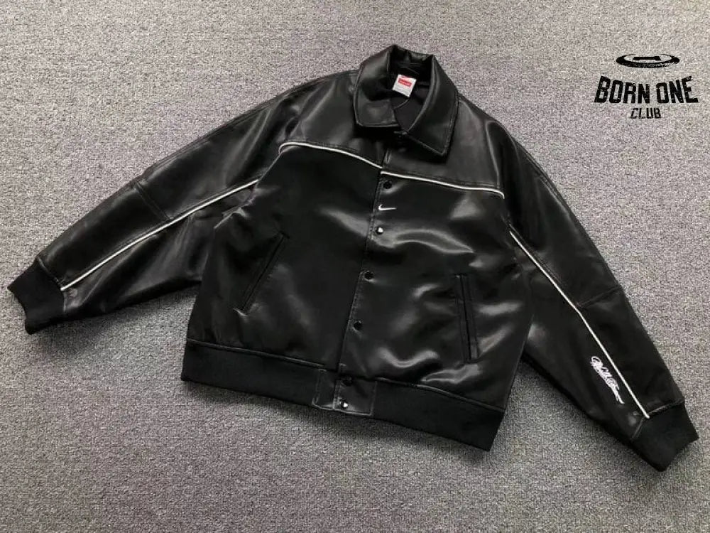 Jaqueta Supreme x Nike Varsity Preta
