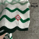 Conjunto Casablanca Crochê Gradiente Verde