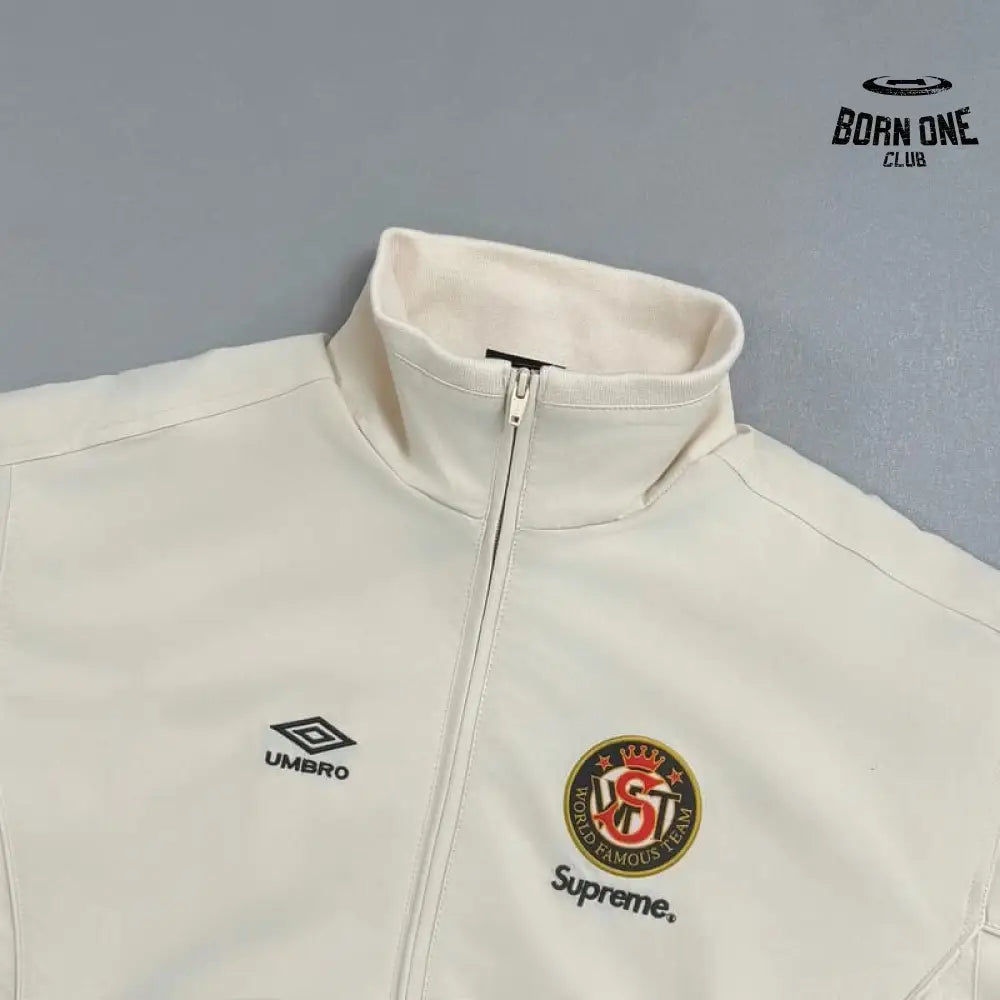 Conjunto Supreme x Umbro Cotton Ripstop Track Stone