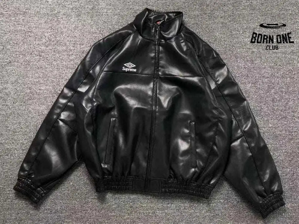 Jaqueta Supreme x Umbro Leather Track Black