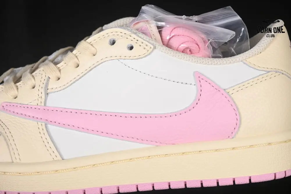 Travis Scott x Air Jordan 1 Low Sail Tropical Pink Shy Muslin