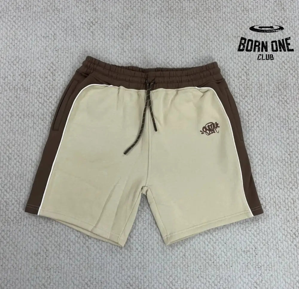 Conjunto Synaworld Pipe Hoodie & Shorts Bege