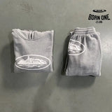 Conjunto Moletom Corteiz  RTW Cinza