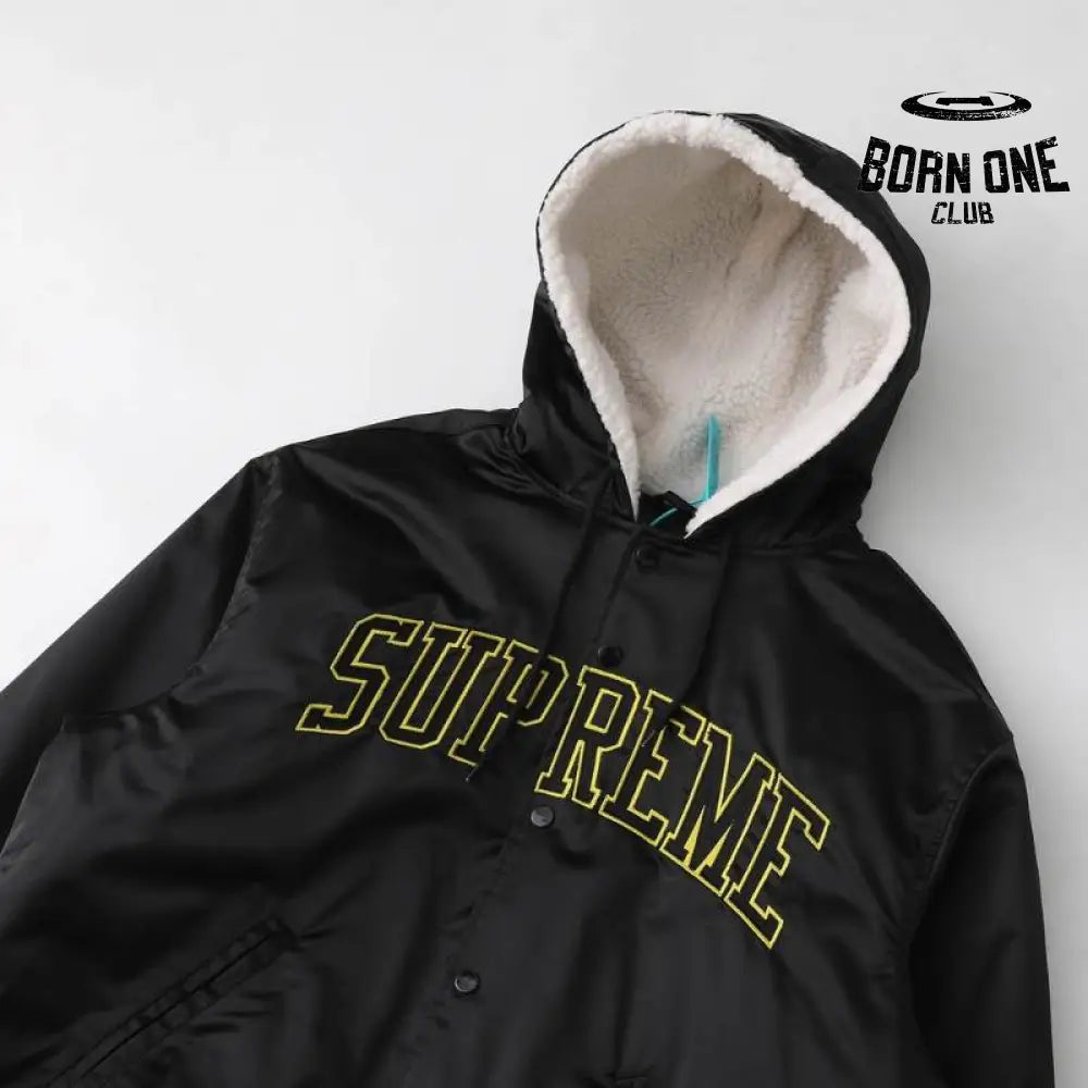 Jaqueta Supreme x Mitchell & Ness Varsity Satin Black