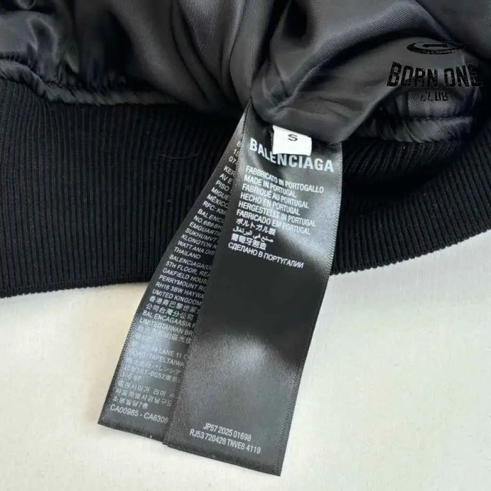Jaqueta Balenciaga Basketball Bomber Leather Black