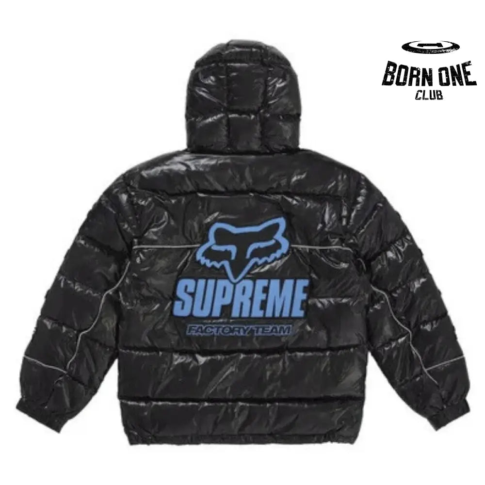 Jaqueta Supreme x Fox Racing Shiny Down Puffer Black