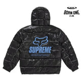 Jaqueta Supreme x Fox Racing Shiny Down Puffer Black
