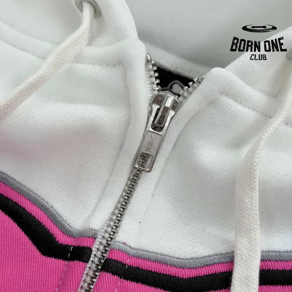 Jaqueta Supreme x Fox Racing Zíper Hooded Pink