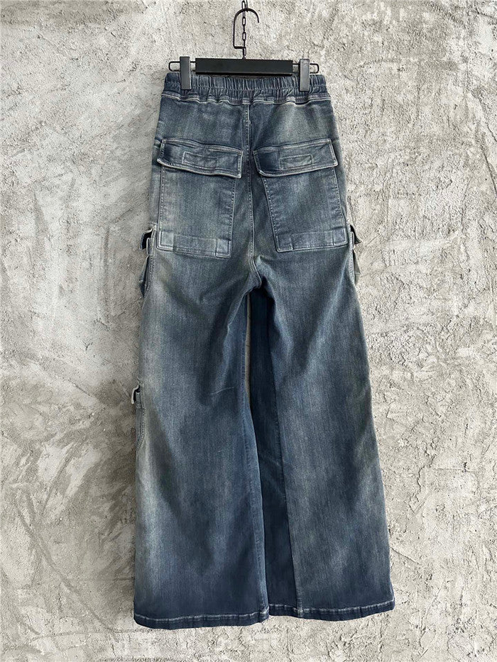 Rick Owens DRKSHDW Cargo Calça Jeans (Alta Qualidade)