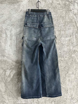 Rick Owens DRKSHDW Cargo Calça Jeans (Alta Qualidade)
