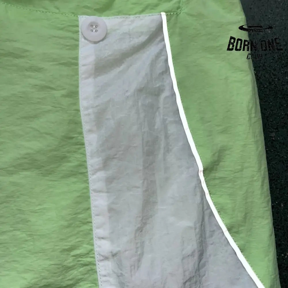 Shorts Corteiz Verde Claro Branco