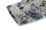 Jaqueta Louis Vuitton Distressed Floral Denim
