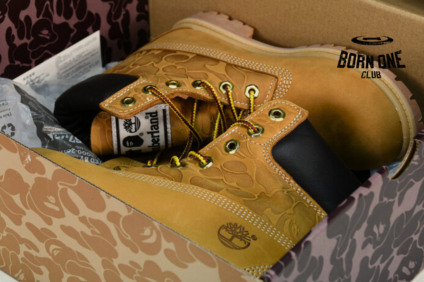 Bota Timberland Yellow Boot Bape Collab