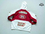 Moletom Supreme Football Zip Up Hooded White Red