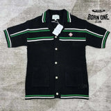 Conjunto Casablanca Crochê Preto e Verde