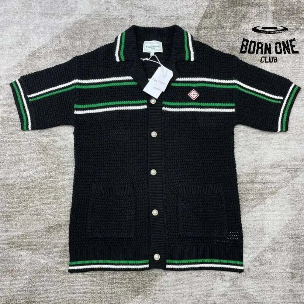 Conjunto Casablanca Crochê Preto e Verde