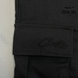 Shorts Cargo Corteiz Logo Preto