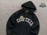 Conjunto Corteiz Arch Shield Zip Black