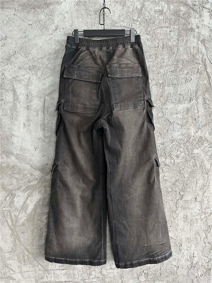 Rick Owens DRKSHDW Cargo Calça Jeans (Alta Qualidade)