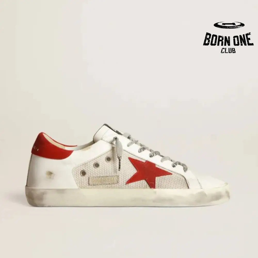 Golden Goose LTD Super-Star White Red Star