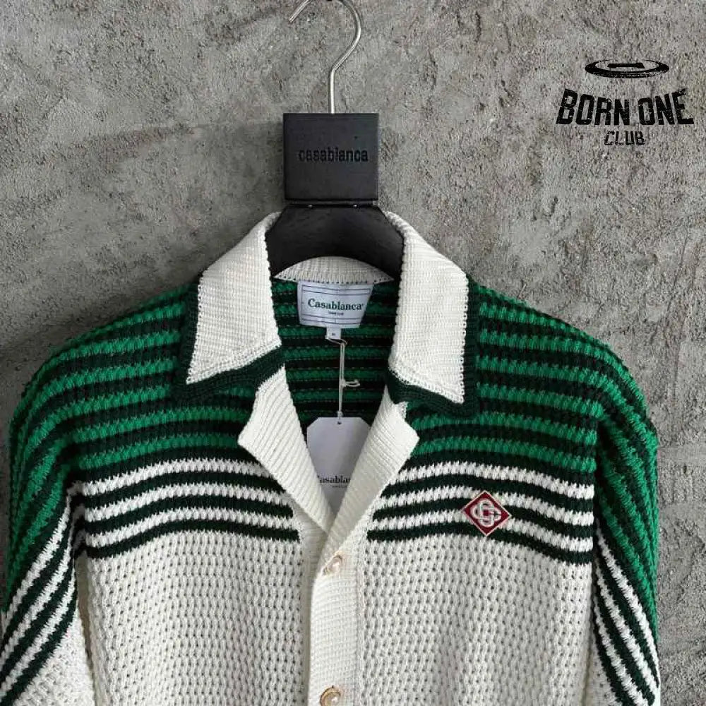 Camiseta Casablanca Crochê Branco e Verde