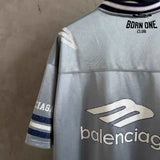 Camiseta Balenciaga Jersey V-neck Oversized Cinza