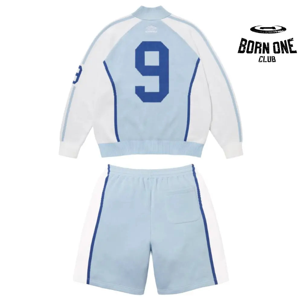 Conjunto Supreme x Umbro Zíper Light Blue