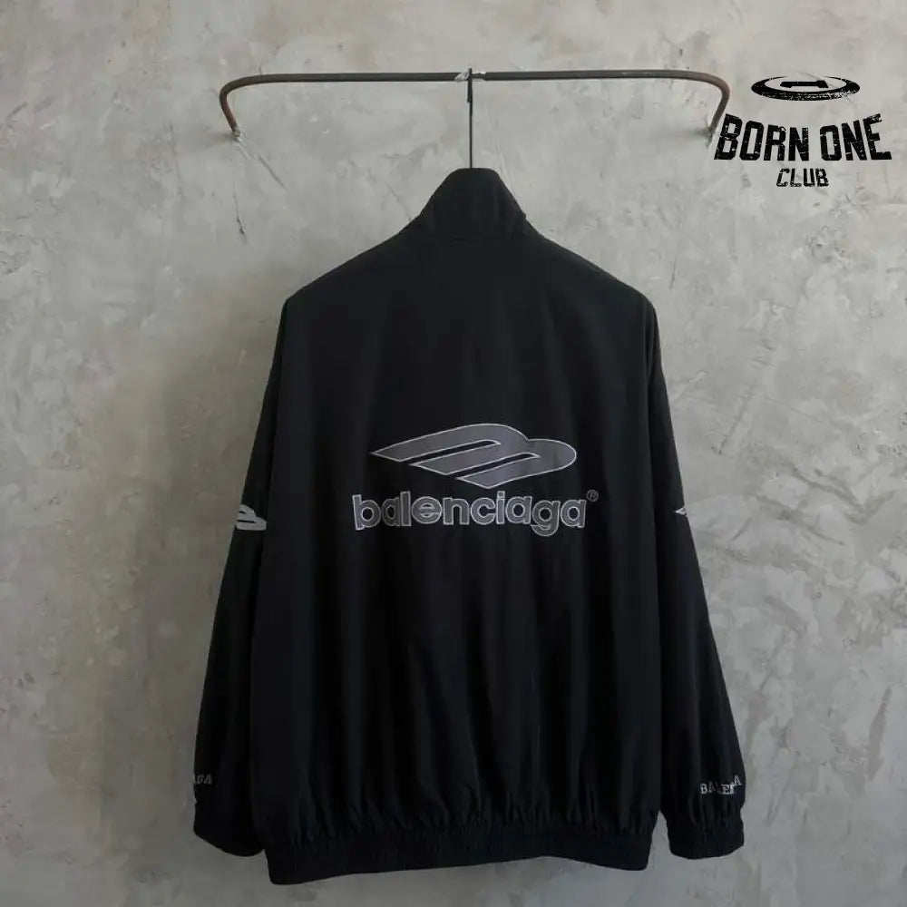 Jaqueta Balenciaga 3B Football Logo Track Preta