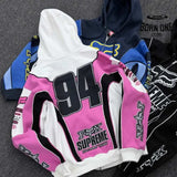 Jaqueta Supreme x Fox Racing Zíper Hooded Pink