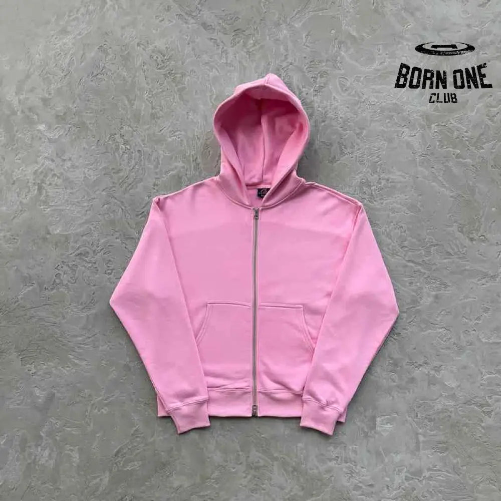 Jaqueta Corteiz Hybrid Knit Alcatraz Rosa
