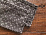 Calça Louis Vuitton Distressed Baggy Monogram Jeans