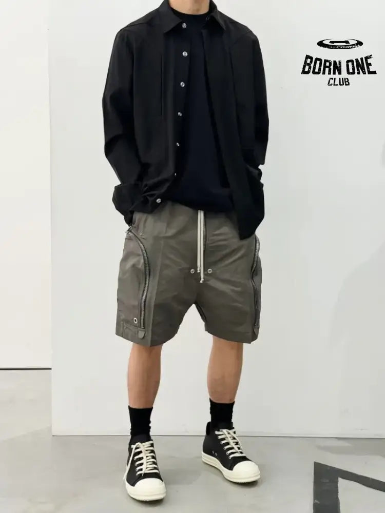 Rick Owens multi-zipper cargo shorts 2 colors 28452644