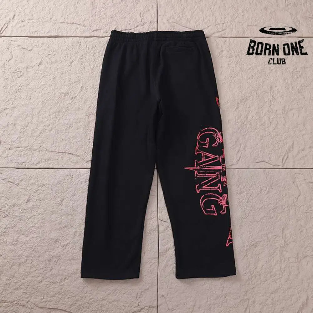 Calça Corteiz x 21 Savage Slaughter Gang Preta