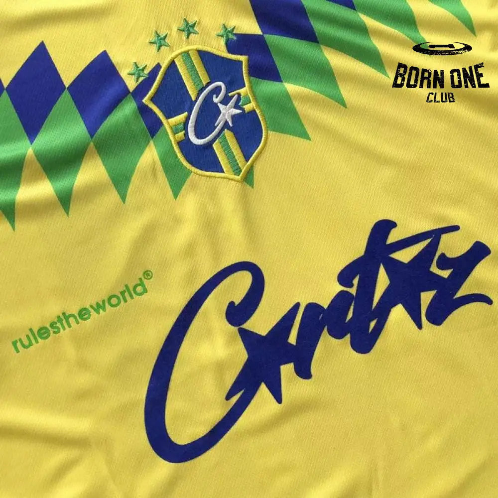 Camiseta Corteiz Futebol Brasil Amarela