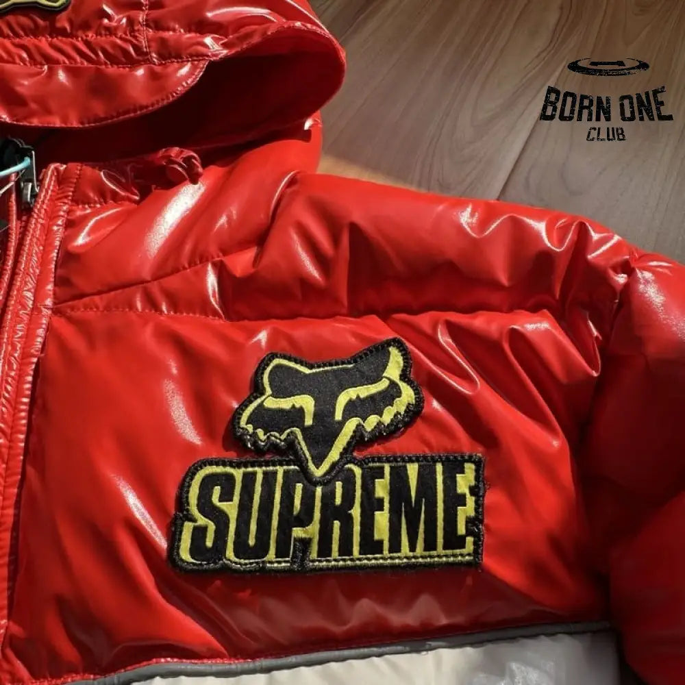 Jaqueta Supreme x Fox Racing Shiny Down Puffer White