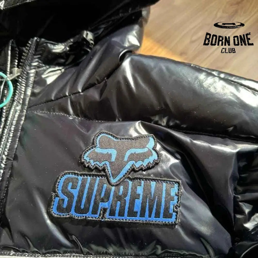 Jaqueta Supreme x Fox Racing Shiny Down Puffer Black