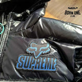 Jaqueta Supreme x Fox Racing Shiny Down Puffer Black