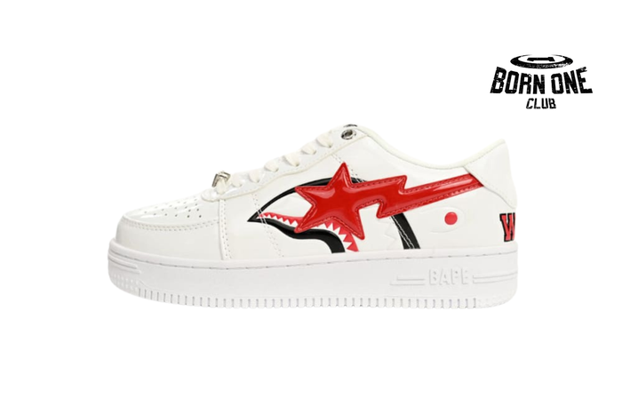 A Bathing Ape Bape Sta Low Shark White 1H30-191-012-WHT