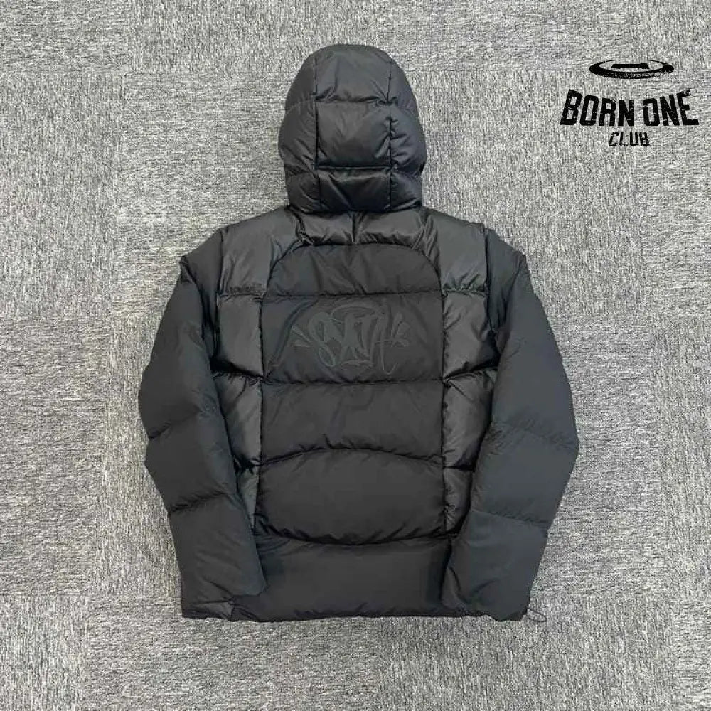 Jaqueta Puffer Synaworld Logo Wave Preta