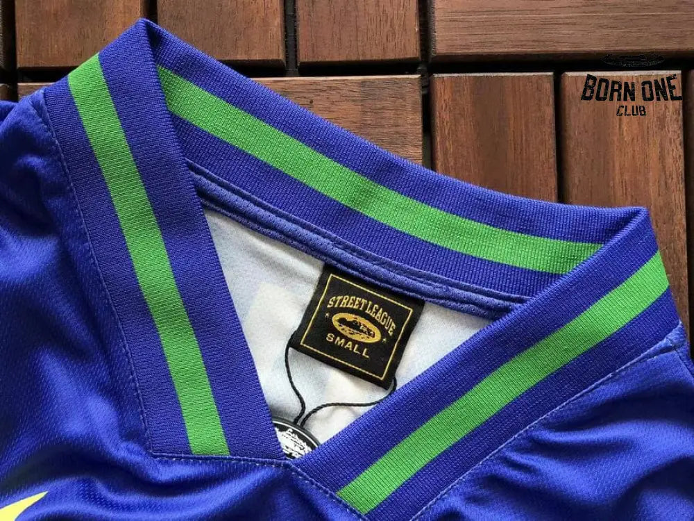 Camiseta Corteiz Futebol Brasil Azul