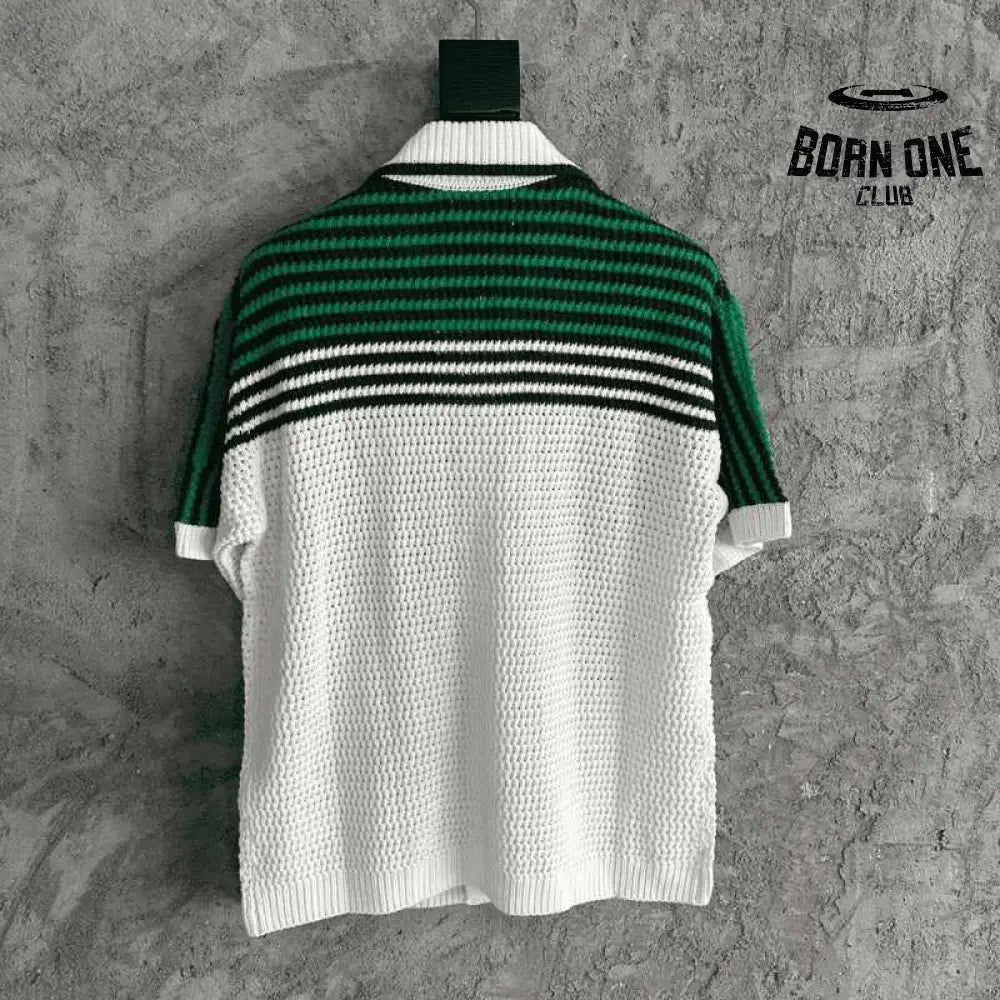 Conjunto Casablanca Crochê Verde/Branco