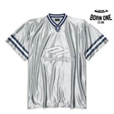 Camiseta Balenciaga Jersey V-neck Oversized Cinza
